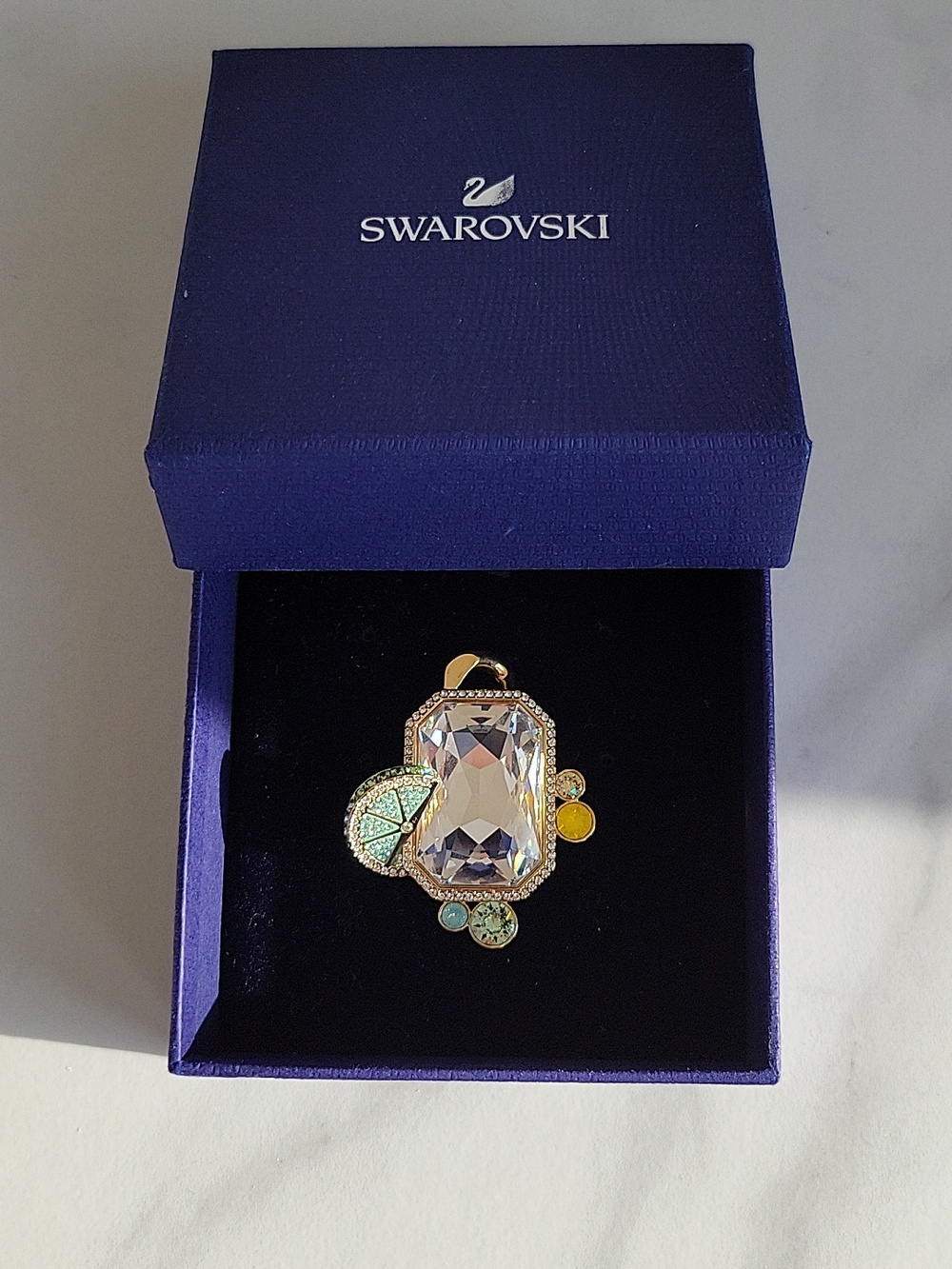 Swarovski Large Gold-Tone Fruit Pendant - Picture 11 of 11